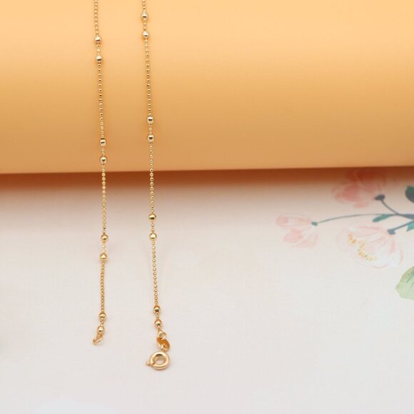 "Rose Gold Beaded Necklace for Women, Elegant Look, XPNL0179 - Picture 11 of 12